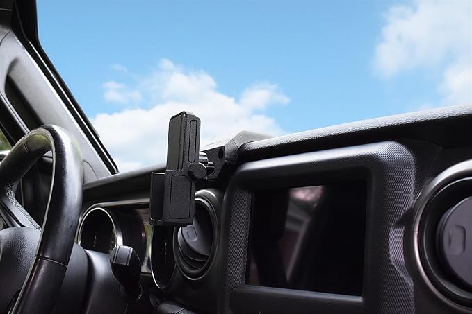 Phone Holder for Jeep Wrangler-JL- (2018-2023) JL JLU Gladiator JT Cradle Mount and Magsafe Compatible (Cradle Phone Holder)