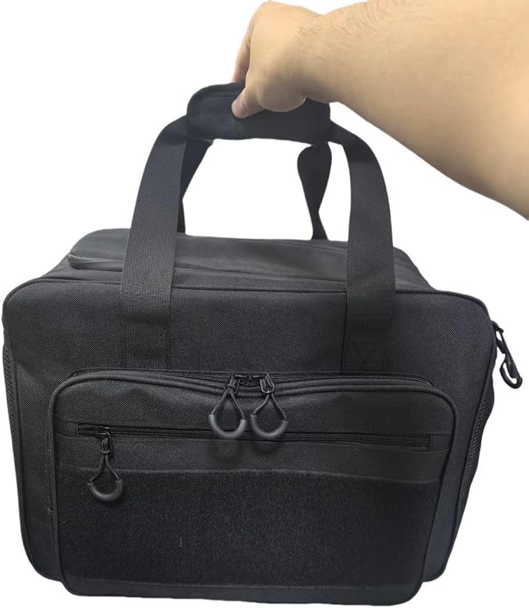 Electric Car Cooler Bag, Plug in 12V Car Cooler Bag, 25 Liter with Adjustable Shoulder Strap, Cord Storage, Road Trip Black
