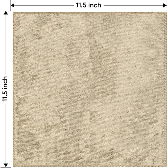 HOMEXCEL Brown Microfiber Cleaning Cloth 20 Pack 11.5 x 11.5 inch Microfiber Towels for Cars Ultra Absorbent Car Washing Cloth Lint Free Streak Free Cleaning Rags for Car, Kitchen Window