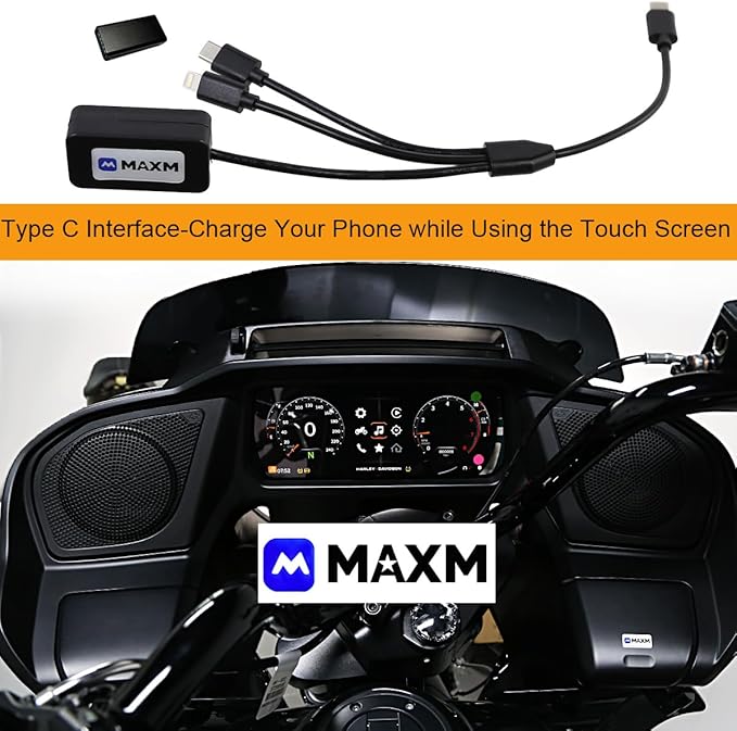 Motorcycle Wireless CarPlay Adapter Compatible With For Harley Touring 117 121 Street Road Glide FLHX FLTR 2024 2025 2026 (2023-2026)