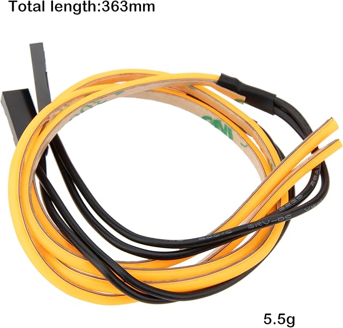 MEUS RACING RC LED Strip Colored Light Strip for TRX4M SCX24 1/24 1/18 RC Crawlers Upgrade (Orange)