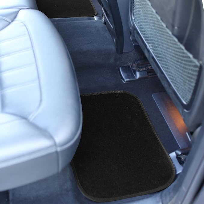 FH Group Universal Fit Car Floor Mats – All-Purpose Carpet Floor Mats & Protectors for Cars, SUVs & Trucks, Durable Automotive Carpet Mats, Red & Black