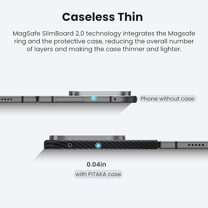 pitaka for Pixel 9 Pro Fold Case, Slim & Light Case for Pixel 9 Pro Fold with a Caseless Touch Feeling, 600D Aramid Fiber Made
