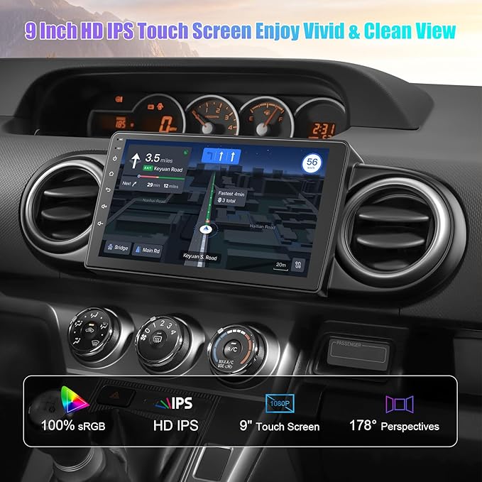 (8Core + 64GB) Car Radio Stereo for Toyota Scion XB 2007-2019, 7" QLED Touchscreen with Wireless CarPlay & Android Auto& Mirror Link, Android 15 System