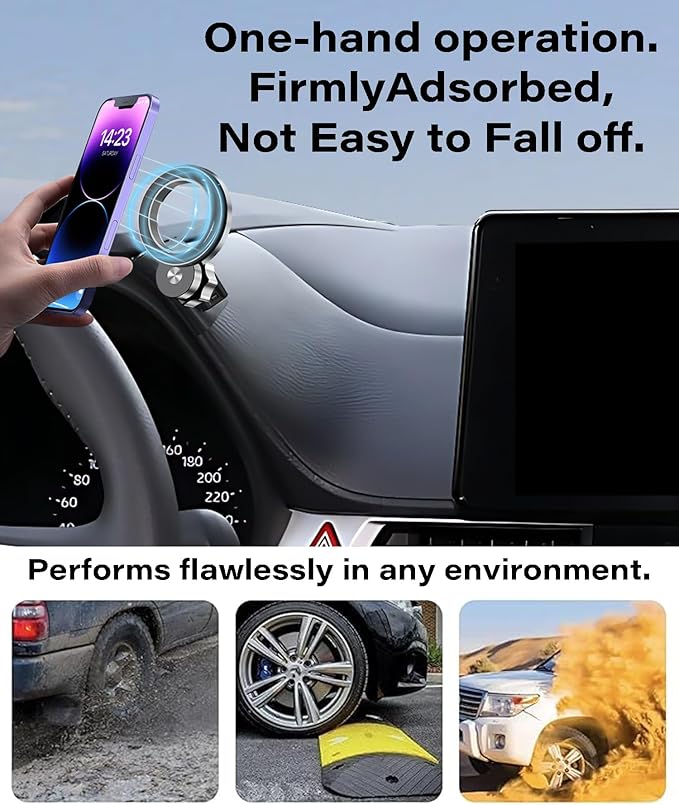 Car Phone Holder for Toyota Sienna 2021-2025 Accessories Adjustable Cell Phone Mount Compatible with MagSafe Hands-Free 360 Degree Rotation Does Not Affect Air Vent
