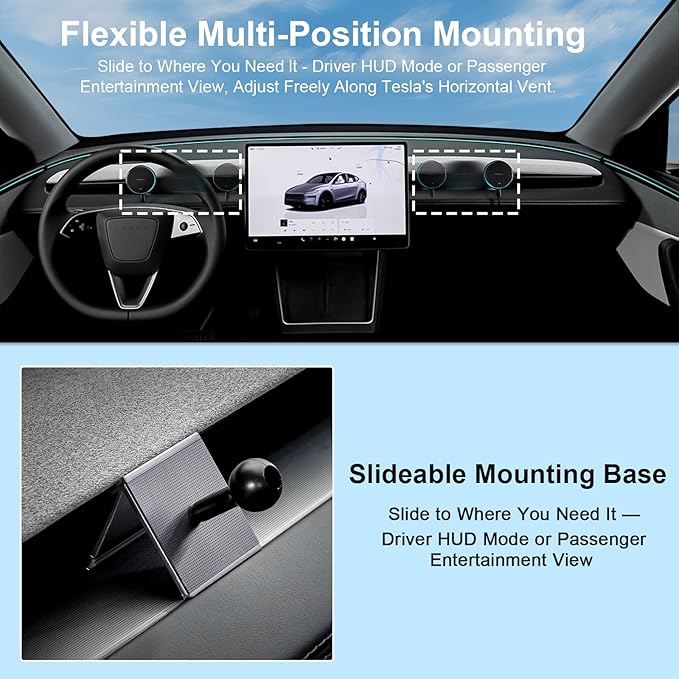 Wireless Car Mount Charger Fast Charging for Tesla Model 3/Y/3 Highland/Y Juniper (Model 3 17-23& Model Y 20-24, Without OBD Charger)
