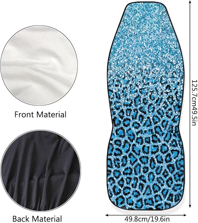 Leopard Print Universal Car Seat Covers Front Seats Only,Fit Most Cars,Sedan,Truck,SUV