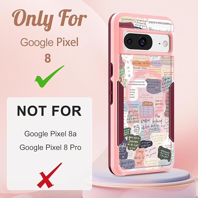 for Google Pixel 8 Case 6.2 Inch - Compatible with MagSafe Women Girls Cute Magnetic Protective Cover Girly Kawaii Unique Pretty Heavy Duty Shockproof Design for Google Pixel 8 Phone Cases