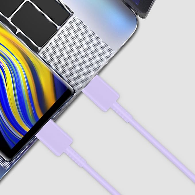 Type C Charger, 2-Pack 25W Type C Fast Charging Block with 6ft USB C Charger Cable Compatible with Galaxy S23 Ultra/S23+/S22/S21/S20/Phone 16/16 Plus/16 Pro Max/15/15 Pro Max/15 Plus-Purple