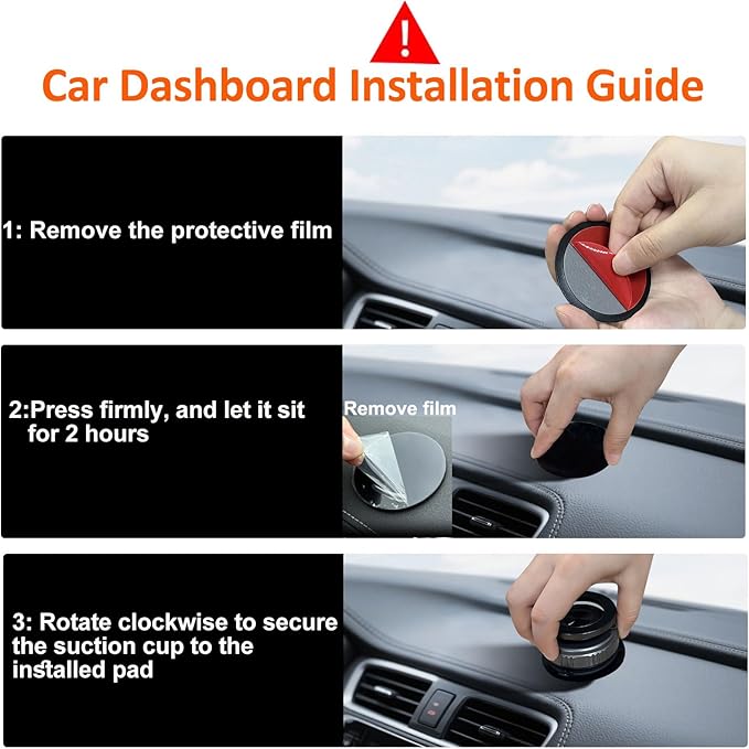 Kairiyard Phone Holders for Your Car, [80+LBS Strongest Suction & 2800gf Magnetic] 360° Adjustable Foldable Vacuum Magnetic Suction Car Cell Phone Holder Mount Compatible for MagSafe iPhone Car