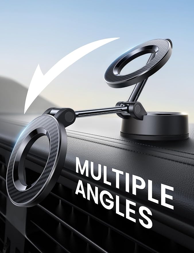Lamicall for Magsafe Car Mount [70LBS Powerful Suction] Magnetic Phone Holder for Car, 360° Rotation Suction Cup Phone Mount Dashboard & Windshield for Truck fit iPhone 17 16 Pro Max Plus 15 14 13 12
