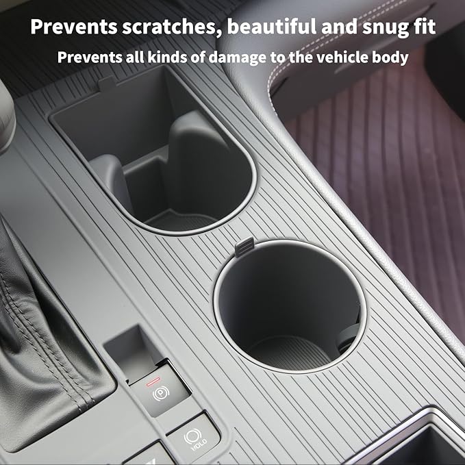 2PCS Center Console Cup Holder for Toyota Sienna 2021-2025 Cup Holder Relaxed Grip Drink Organizer Sienna Interior Accessories(Gray)