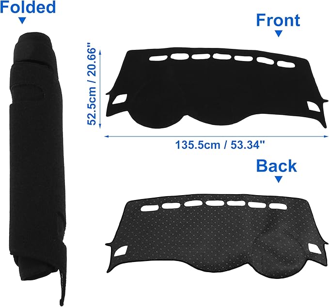 X AUTOHAUX Dashboard Covers for Chevy Trax 2017-2022 Dash Cover Mat Non-Slip Pad Protector Carpet