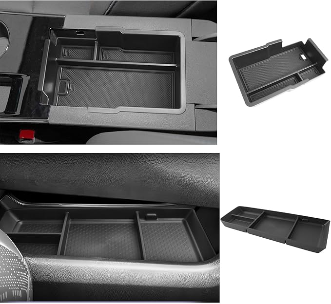 LUWU 2025 2026 Equinox Center Console Organizer Compatible with 2025 2026 Equinox Accessories Under Console Tray Armrest Console Organizer Equinox 2026 Accessories 2Pack (Not for EV Model)