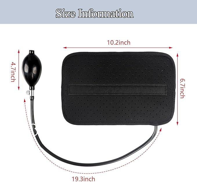 OhMill Inflatable Back Supports Lumbar Support Cushion Lumbar Support Pillow Car Seat Cushion Back Pain Car Seat Pillow