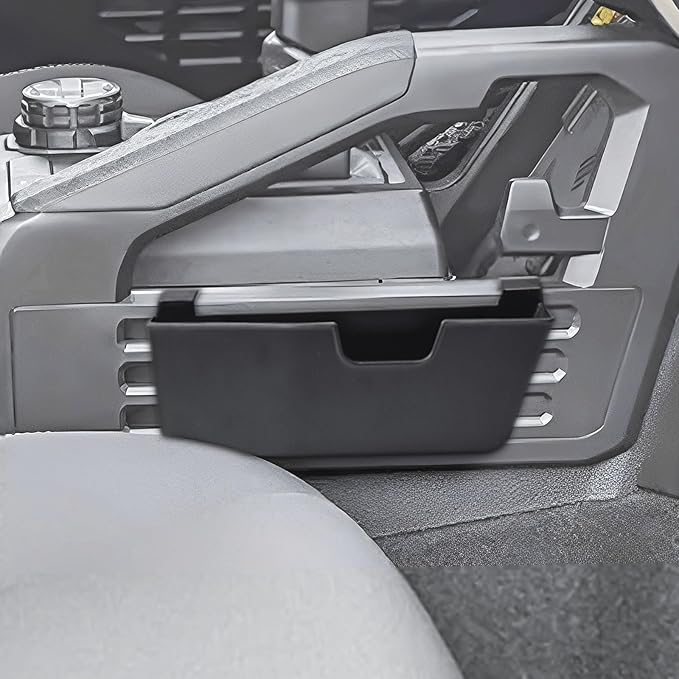 EDBETOS Tacoma Center Console Organizer Compatible with 2024 2025 2026 Toyota Tacoma Hanging Tray Passenger Side Storage Box Interior Accessories, Upgrade Your Interior with Smart Storage, ABS Black