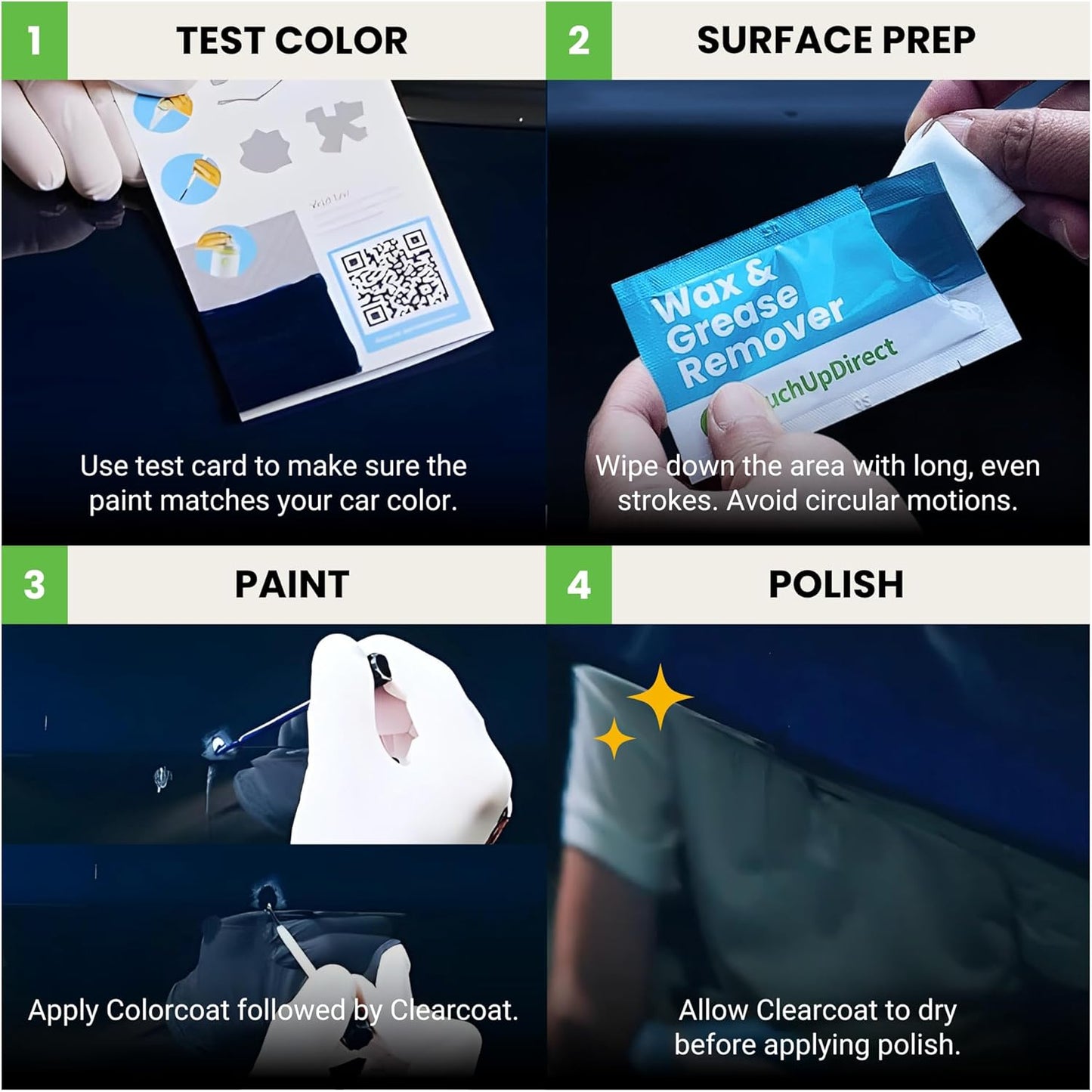 TouchUpDirect 8X8 Blueprint Compatible with Toyota Exact Match Scratch Repair Touch Up Paint - Brush Kit