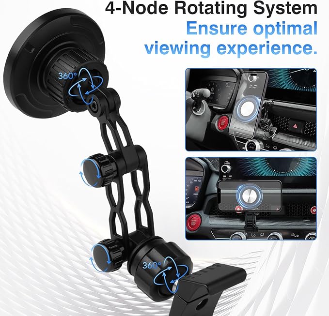 Autorder Upgraded Magnetic Car Phone Holder for 2022-2026 Honda Civic/2023-2026 CRV Accessories Strong Adsorption Phone Mount 360°Flexible Adjustment Magnetic Phone Stand Fit for All Smartphone