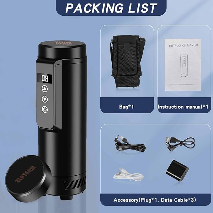 Portable Insulin Cooler with USB Charger - Diabetic Travel Medication Cooler, Car Refrigerator for Medicine Storage, Compact Cooling Organizer (Requires Continuous Power) Black