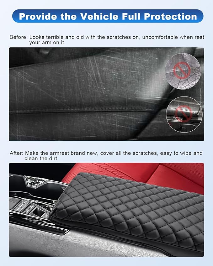 CDEFG for 2025 2026 Toyota Camry Accessories Armrest Cover for 2025 2026 Toyota Camry(XSE/XLE/SE/LE) Center Console Cover Middle Console Pad Arm Rest Central Consola Cushion Seat Box Cover