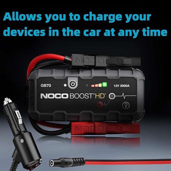 14V Car Charger Cable for NOCO Jump Starter Compatible with NOCO GB70 GB150 GB250+ GB251+ GB500 GB500+ Genius Boost Ultra Safe Lithium Jump Starter Battery Car Power Adapter Cord