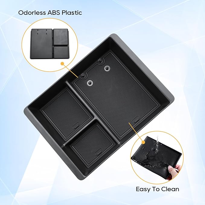 LFOTPP For Armada Center Console Organizer for 2025 2026 Armada (SV/SL/Platinum/Pro-4X/Platinum Reserve) Middle Armrest Storage Tray Insert,Non-Slip Waterproof 2PCS Interior Accessories