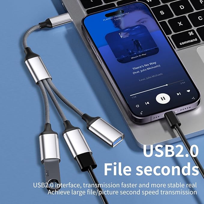 USB Splitter Y Cable USB Male to 3 Female USB 2.0 Converter Multi USB Port Expander Hub Multiport Split Adapter