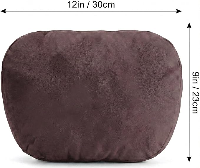 2PCS Car Pillow for Car Neck Pillow for Driving Seat Neck Support Soft Cushion Back Support Head-Rests for Vehicle Sleeping with Elastic Adjustment Strap (Coffee, Head)