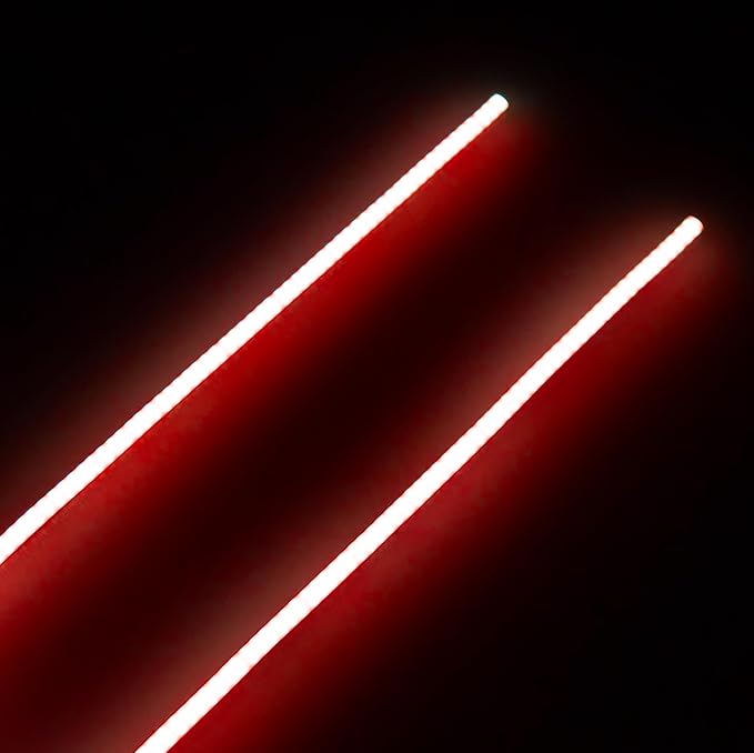 MEUS RACING RC LED Strip Colored Light Strip Flexible Cuttable for TRX4M SCX24 1/24 1/18 RC Crawlers Upgrade(Red)