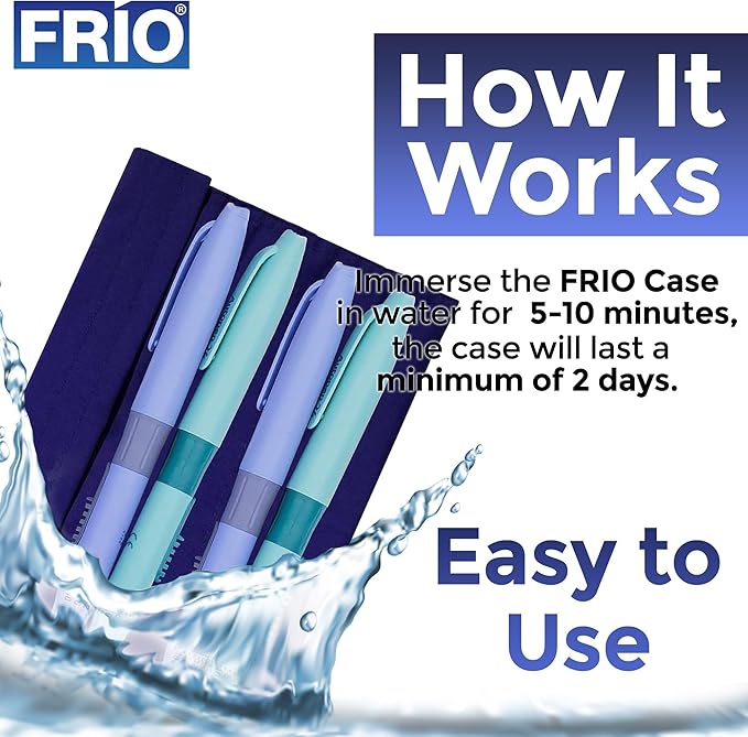 FRIO Cooling Wallet - Insulin Cooler for 45+ Hours of Stress Free On The Go - Blue - XL