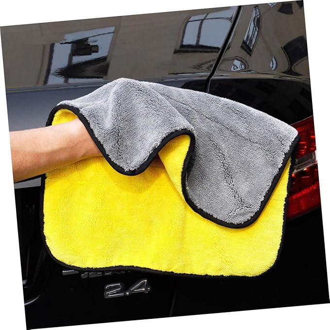 Ipetboom Refined Stitched Car Wash Towels Microfiber Car Cleaning Cloths Safe for Surfaces Windshield Interior Rv