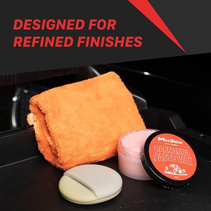 Maxshine 16" x 24" Universal 3-Pack Orange 500GSM Edgeless Microfiber Towel – Ultra-Soft & High Absorbency – Ideal for Car Detailing, Polishing & Finishing – Lint-Free Cleaning Cloth