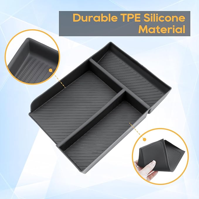 LFOTPP for Mazda CX-90 CX-70 Center Console Organizer for 2024 2025 2026 Mazda CX-90 CX-70 Middle Armrest Storage Tray Insert, OEM Fit, Non-Slip Waterproof 6PCS Interior Accessories