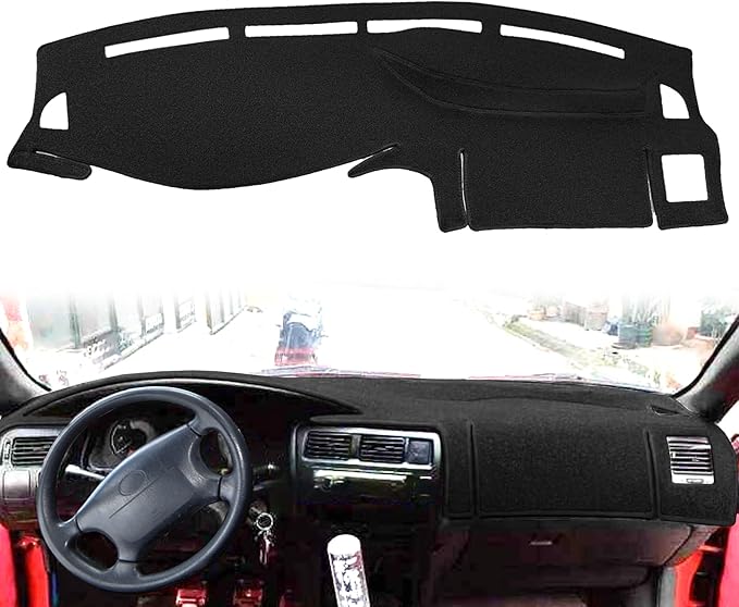 Dash Cover Mat Custom Fit for Toyota Corolla Dashboard Pad Cap Carpet Protector K264 (Black)