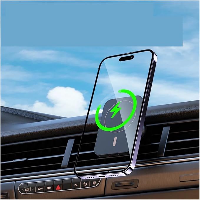 Phone Holder 30W Car Holder Wireless Charger Car Mount Magnetic Car Chargers Wireless Practical(Color:Black with Cable)