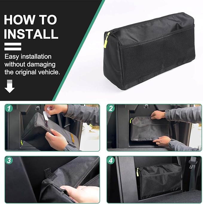 TOYCIDFG Back Seat Storage Bag Compatible with Toyota Tundra 2022-2025, Save Space Multi Function with Strap Car Storage Accessories (Seatback Bag)