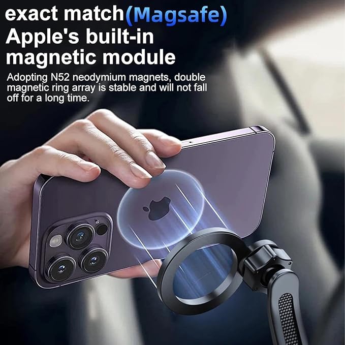 Tesla Phone Mount, for MagSafe Car Mount, Magnetic Vehicle Phone Holder for Tesla Model 3/Y/S/X Accessories Screen, Fits for iPhone 16/15/14/13/12 Pro Max