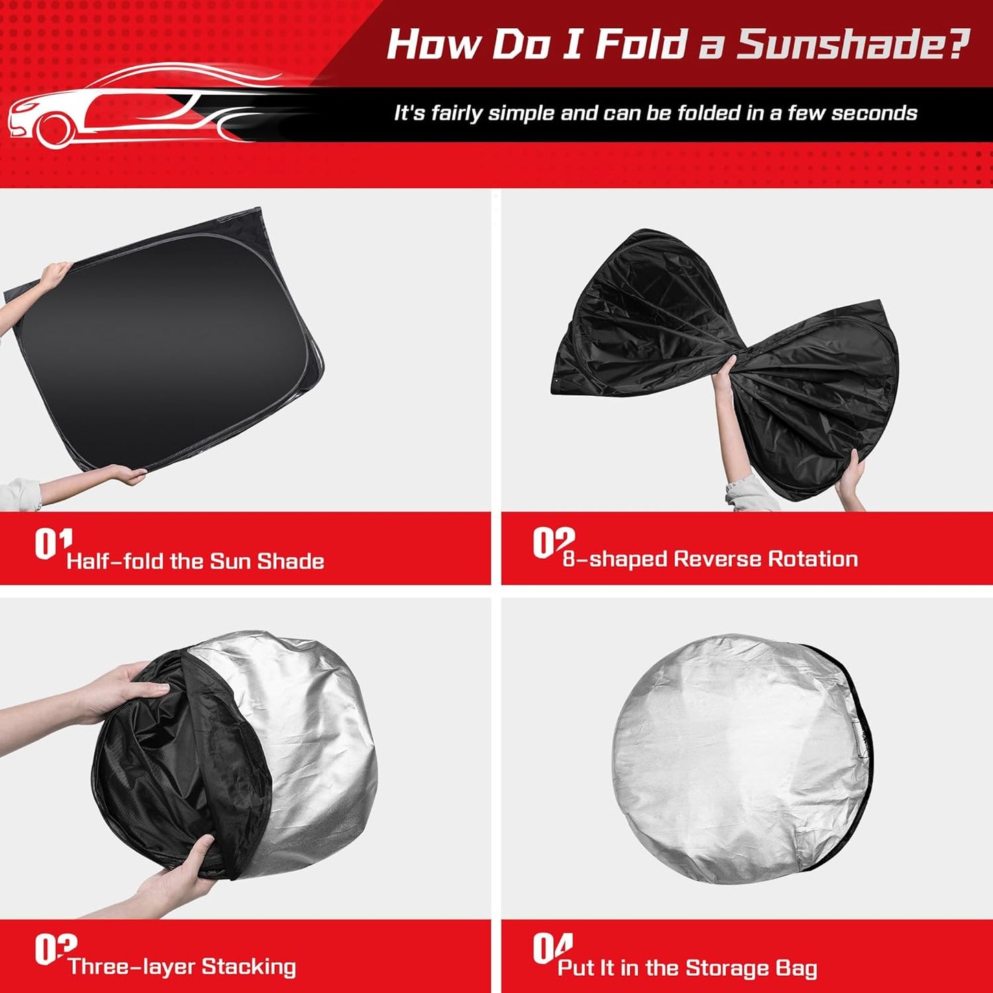 ARISMOTOR Windshield Sun Shade for Kia Stinger 2018-2023, Custom Fit Foldable Front Window Sunshade Sun Visor Protector, Block UV Rays Keep Your Car Cooler