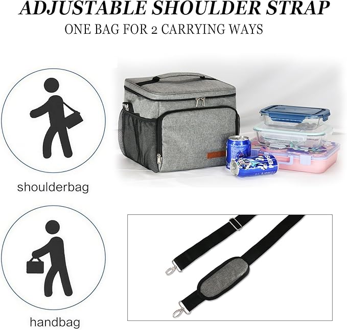 TuErcao Insulated Cooler Bag 6/24 Can Collapsible Leakproof Soft Sided Cooler for Car, Portable Foldable Small Ice Chest for Beach Camping Picnic Travel, 5/15qt Lunch Box for Men Work