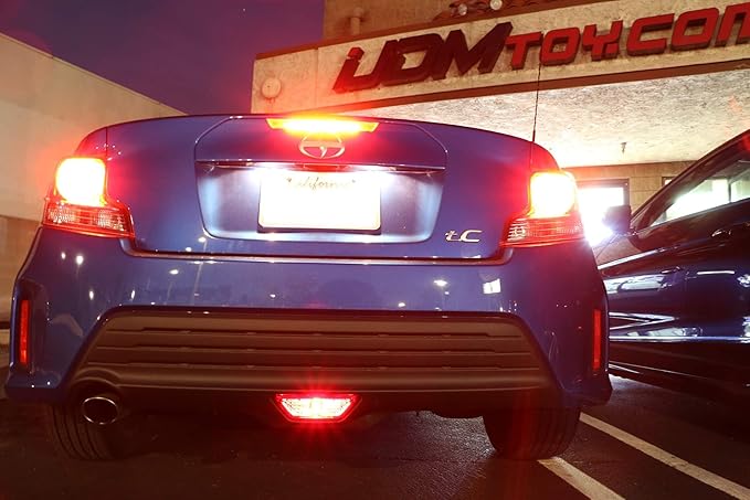 iJDMTOY Super Bright Brilliant Red LED Lighting Kit Compatible With 2014-2016 Scion tC Rear Fog Light Assy