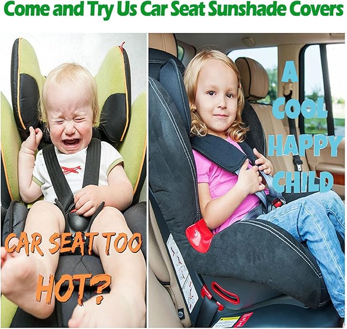 MHWGY Car Seat Sun Shade Cover, Reflective Baby Seat Covers to Keep The Car Seat Cool, Auto Window Sun Protection with Shade Reflector UV Ray Helpers(Maximum Extension Size: 53.1" x 47.2")