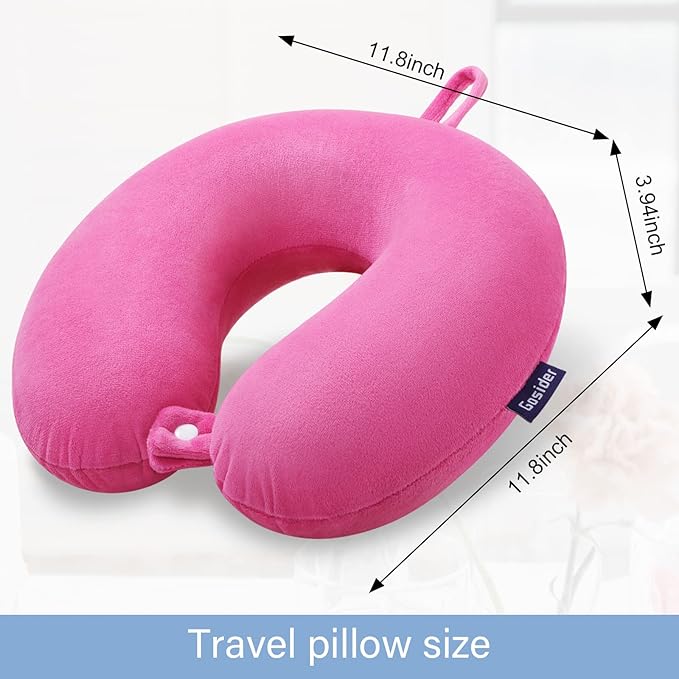 Travel Pillow Memory Foam, Comfortable Travel Neck Pillow U Shape, Support Neck and Head to Relieve Fatigue, Portable Neck Pillow Suitable for Planes, Trains, Self-Driving Cars
