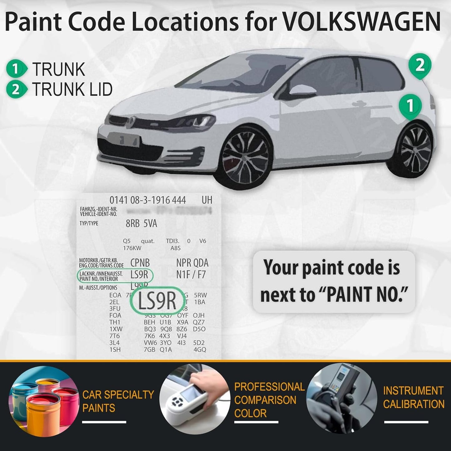 L0G3/6L Aurora Red Metallic Car Touch Up Paint for Volkswagen, Color Accurate Car Paint Scratch Repair Pen Kit Quick & Easy Fix Vehicle Chips and Automotive Nicks Scuff