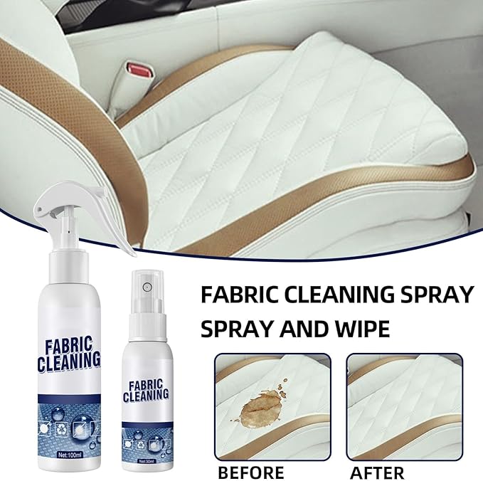 5 Seconds Car Stain Remover, Car Stain Remover, Interior Fabric Leather Cleaning, Car Seat Upholstery Strong Stain Remover, Foam Cleaner Spray for Car (30ml)