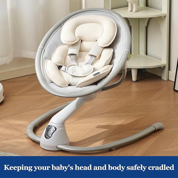 Innokids Head and Body Support Pillow Infant Car Seat Insert for Newborn to Toddler Stroller Cushion for Baby Shower Gifts (White)