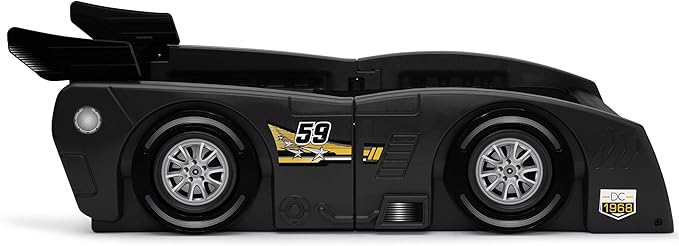 Delta Children Grand Prix Race Car Toddler and Twin Bed, Black