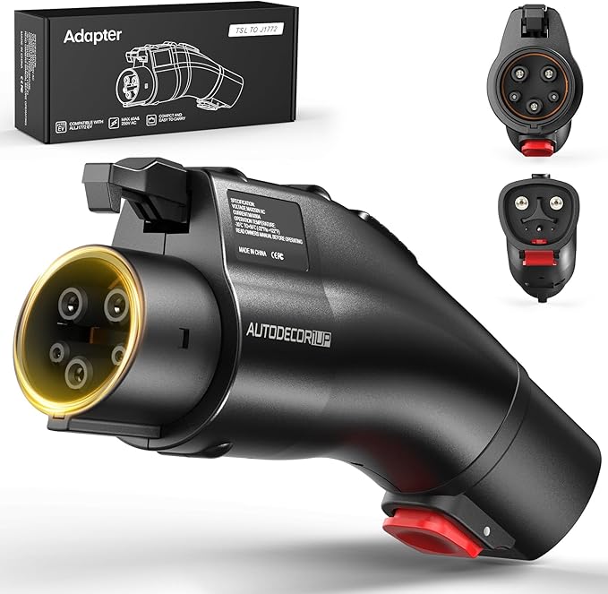 Tesla to J1772 Adapter - 60A 250V Nacs to J1772 Adapter - UL FCC IPX5 Certified Level 2 EVs Charging - Fit for Tesla Wall Connector, Destination & Mobile Chargers