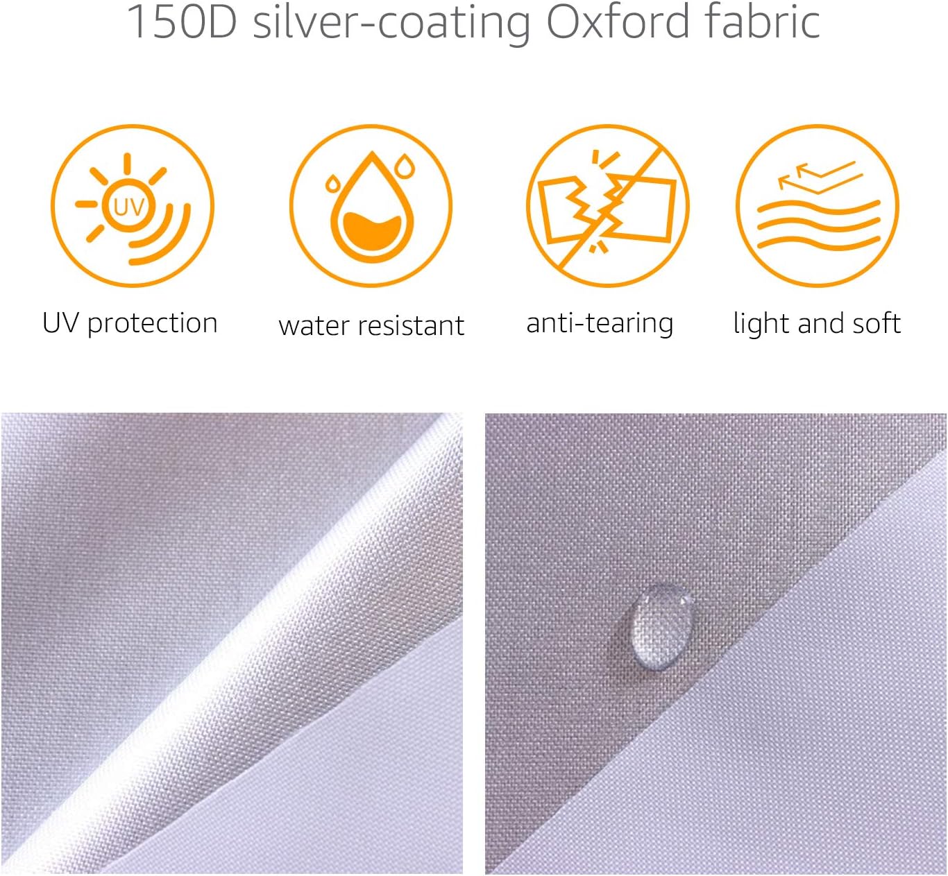 Amazon Basics Silver Weatherproof Car Cover - 150D Oxford, Sedans up to 200"