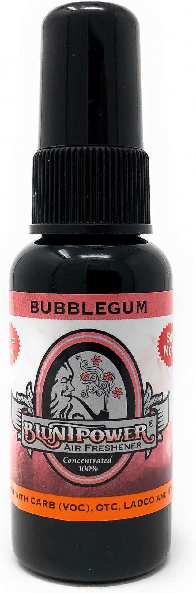 BluntPower (Bubblegum, 1 Pack) Concentrated Air Freshener for Room and Car Spray - Oil-Based Diffuser Spray Bottle - Long-Lasting Bathroom Spray, Car Freshener, & Odor Eliminator Spray