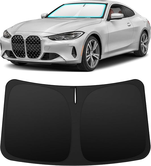 INSAUTO Custom Fit Windshield Sun Shade Accessories for BMW 4 Series 2021-2026 (430i/M440i), Foldable Front Window Sunshade, UV & Heat Reflector, Keeps Interior Cool, Includes Storage Bag